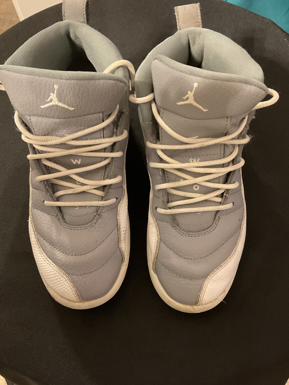 Jordan Kids Gray and White High-Top Sneakers